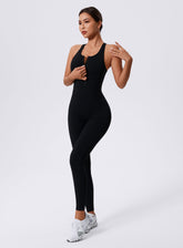 CoreSync™ Sleeveless Jumpsuit - Black - VECTOR SPORTSWEAR